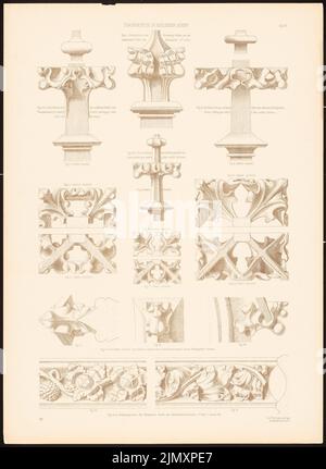 Egle Joseph von (1818-1899), Frauenkirche in Esslingen (1898-1898): Views, views from above on four cross flowers. Pressure on paper, 70.9 x 51.8 cm (including scan edges) Stock Photo