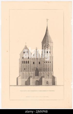 Gefer A. R., Cathedral in Königsberg (1833-1833): View of the west. Lithograph on paper, 52.9 x 35.3 cm (including scan edges) Stock Photo