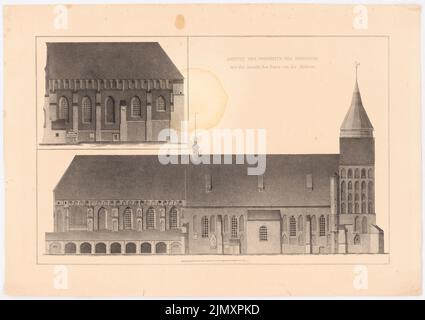 Gefer A. R., Cathedral in Königsberg (1833-1833): View of north and south. Pressure on paper, 36.9 x 52.3 cm (including scan edges) Stock Photo
