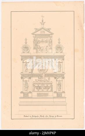 Gefer A. R., Cathedral in Königsberg (1833-1833): View of the Margrave Albrecht I. Pressure on paper, 52.9 x 34.5 cm (including scan edges) Stock Photo