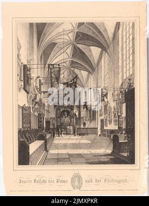 Gefer A. R., Cathedral in Königsberg (1833-1833): Interior view Fürstengruft. Lithograph on paper, 50.2 x 38 cm (including scan edges) Stock Photo