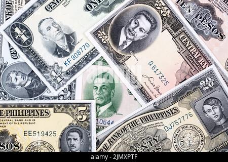 Old Philippine peso, a business background Stock Photo