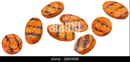Grilled carrot isolated on white background Stock Photo