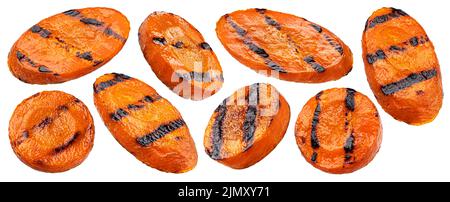 Grilled carrot isolated on white background Stock Photo