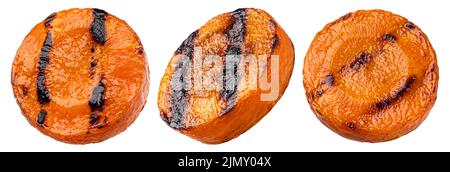 Grilled carrot isolated on white background Stock Photo
