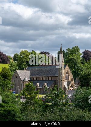 View of the historic Church of Scotland Jedburgh Old and Trinity Parish Church Stock Photo