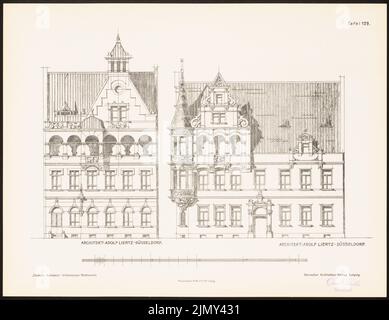 Liertz Adolf, German architecture redesigned in the sense of the old. The result from d. Hildesheim competition, advertised d. d. Association for the preservation of the arts (1900-1900): views. Pressure on paper, 32.4 x 42 cm (including scan edges) Stock Photo