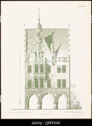 Liertz Adolf, German architecture redesigned in the sense of the old. The result from d. Hildesheim competition, advertised d. d. Association for the preservation of the arts (1900-1900): View. Pressure on paper, 42.2 x 32.3 cm (including scan edges) Stock Photo