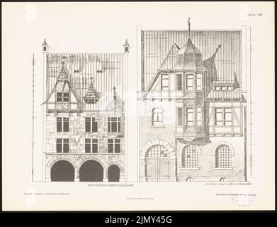 Liertz Adolf, German architecture redesigned in the sense of the old. The result from d. Hildesheim competition, advertised d. d. Association for the preservation of the arts (1900-1900): views. Pressure on paper, 32.3 x 42.1 cm (including scan edges) Stock Photo