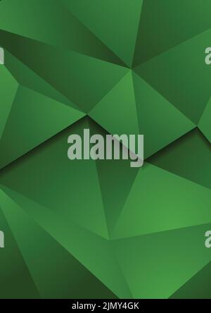 Abstract green tech low poly background. Vector design Stock Vector