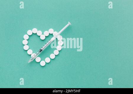 Medical white drugs syringe Stock Photo