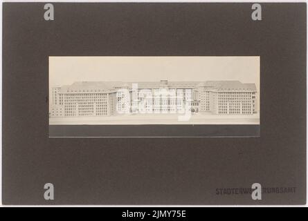 Pusch Oskar (1877-1970), German National Library, Leipzig (1914): View of the model back. Photo on paper, 16.3 x 24.2 cm (including scan edges) Stock Photo