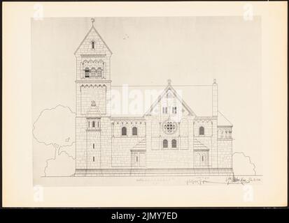 Zechlin Hans-Josef, church. (From: Prints of seminar works by the Royal Technical University of Berlin, Vol. I) (12.03.1902): Side view. Pressure on paper, 24.2 x 33.4 cm (including scan edges) Stock Photo