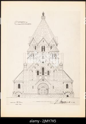 Rohrer Robert, Mausoleum. (From: Prints of seminar works by the Royal Technical University of Berlin, Vol. I) (04.03.1902): View. Pressure on paper, 33.4 x 24.3 cm (including scan edges) Stock Photo