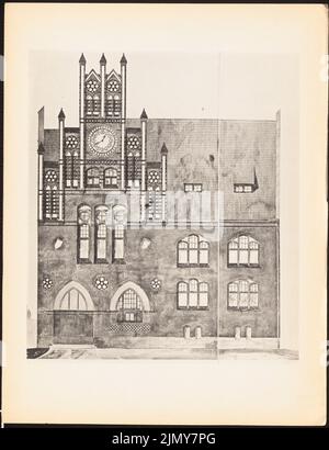 Holtz F., Rathaus. (From: Prints of seminar works by the Royal Technical University of Berlin, Vol. I) (07.02.1901): View. Print on paper, 33.3 x 25.6 cm (including scan edges) Stock Photo