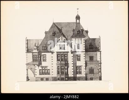 Arnold M., Villa. (From: Prints of seminar works by the Royal Technical University of Berlin, Vol. II) (1899): View. Pressure on paper, 24.2 x 33.2 cm (including scan edges) Stock Photo