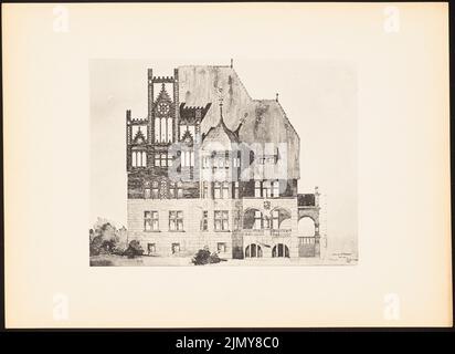 Dalladat F., country house. (From: Prints of seminar works by the Royal Technical University of Berlin, Vol. II) (07.1901): View. Pressure on paper, 24.3 x 33.4 cm (including scan edges) Stock Photo
