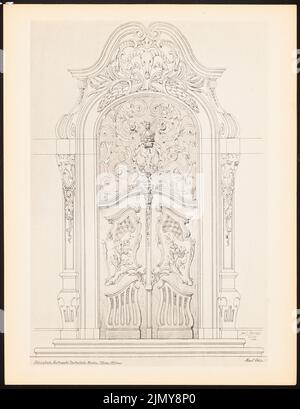 Otto Karl, portal. (From: Prints of seminar works by the Royal Technical University of Berlin, Vol. II) (25.03.1900): View. Print on paper, 33.2 x 25.6 cm (including scan edges) Stock Photo