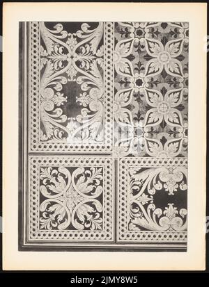 N.N., glass window. (From: Prints of seminar works by the Royal Technical University of Berlin, Vol. II) (1890-1902): View. Print on paper, 33.5 x 25.5 cm (including scan edges) Stock Photo