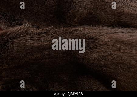 dark brown fur loosely laid Stock Photo