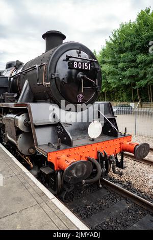 East Grinstead, West Sussex, UK - July 13 2022 : View of locomotive 80151 in East Grinstead on July 13, 2022 Stock Photo