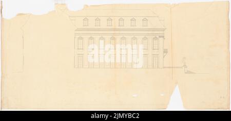 Böhmer Franz (1907-1943), official apartment of the Reich Foreign Minister Joachim von Ribbentrop in Berlin-Mitte (1941-1941): Facade view. Pencil on transparent, 68 x 141.2 cm (including scan edges) Stock Photo