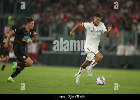 Rome, Italy. 07th Aug, 2022. Rome, Italy 07.08.2022: during the Pre-Season Friendly 2022/2023 match between AS Roma vs Shakhtar Donetsk at the Olimpic Stadium in Rome on 07 August 2022. Credit: Independent Photo Agency/Alamy Live News
