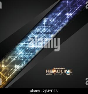 Abstract shiny hi-tech corporate vector background Stock Vector