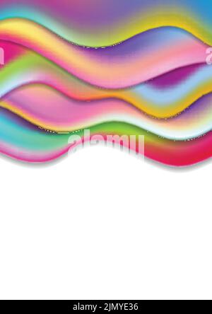 Colorful modern corporate liquid waves abstract background. Vector design Stock Vector