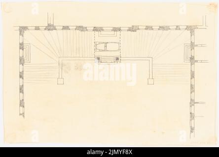 Böhmer Franz (1907-1943), official apartment of the Reich Foreign Minister Joachim von Ribbentrop in Berlin-Mitte (1941-1941): floor plan. Pencil on transparent, 31 x 45.8 cm (including scan edges) Stock Photo