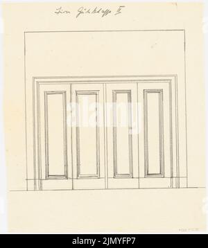 Böhmer Franz (1907-1943), official apartment of the Reich Foreign Minister Joachim von Ribbentrop in Berlin-Mitte (1941-1941): Doors. Pencil on transparent, 45.8 x 40.7 cm (including scan edges) Stock Photo