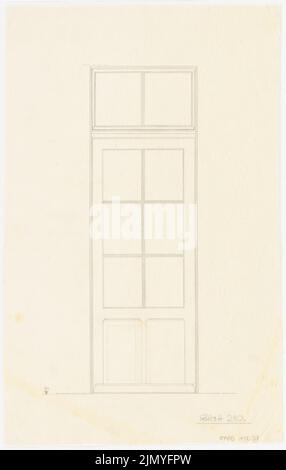 Böhmer Franz (1907-1943), official apartment of the Reich Foreign Minister Joachim von Ribbentrop in Berlin-Mitte (1941-1941): door. Pencil on transparent, 46.2 x 29.4 cm (including scan edges) Stock Photo