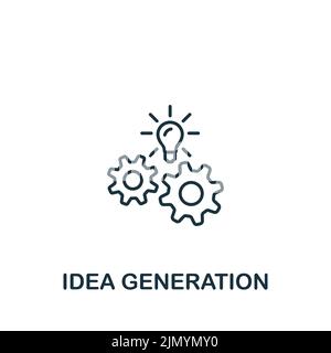 Idea Generation icon. Monochrome simple icon for templates, web design and infographics Stock Vector