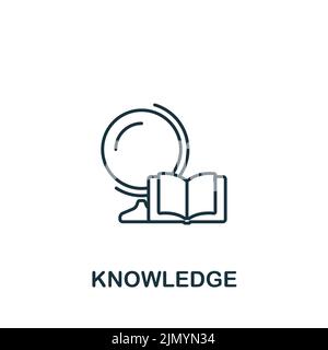 Knowledge icon. Monochrome simple icon for templates, web design and infographics Stock Vector