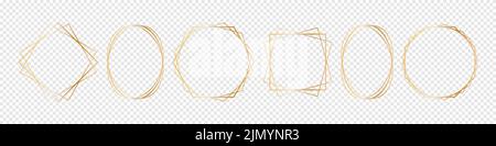 Geometric abstract frame set icons Stock Vector