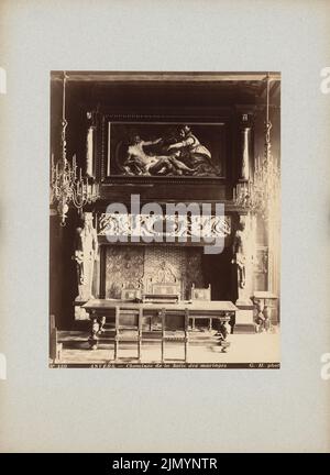 Hermans Gustave (1856-1934), Hôtel de Ville, Antwerp (without dat.): Fireplace in the wedding room. Photo, 42.4 x 30.9 cm (including scan edges) Stock Photo