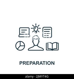 Preparation icon. Monochrome simple icon for templates, web design and infographics Stock Vector