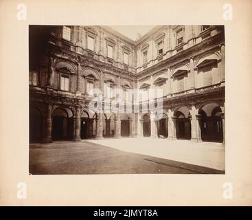 Sangallo of the younger Antonio da, Palazzo Farnese in Rome (without dat.): Inner courtyard. Photo, 27.2 x 33.2 cm (including scan edges) Stock Photo