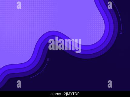 Abstract purple template blue design decorative style. Overlapping template design with halftone background. Vector Stock Vector