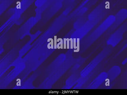 Abstract vivid lines tech pattern of purple technology style. Overlapping style artwork with dots halftone background. Vector Stock Vector
