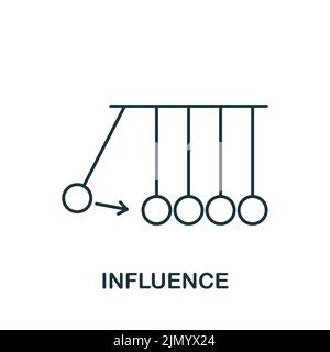 Influence icon. Monochrome simple icon for templates, web design and infographics Stock Vector