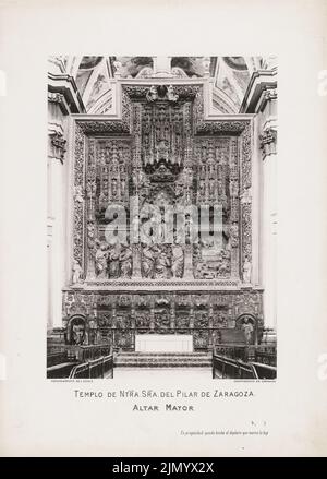 Escol l., Temple of the ntra. sra. Del Pilar, Zaragoza (Ohne Dat.): Hochalaltar. Photo, 31.9 x 22.9 cm (inkl. scannder). Your architekturmuseum inv. NR. F 1387. Stock Photo
