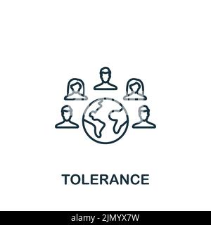 Tolerance icon. Monochrome simple icon for templates, web design and ...