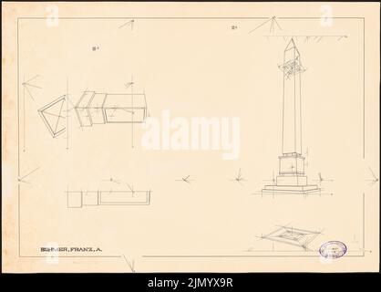 Böhmer Franz (1907-1943), performing geometry (06.07.1926): Performing geometry. Ink on cardboard, 50.2 x 70 cm (including scan edges) Stock Photo