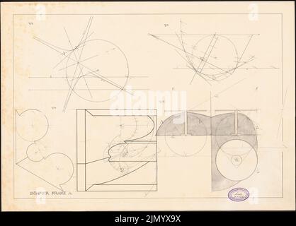 Böhmer Franz (1907-1943), performing geometry (1925-1925): Performing geometry. Tusche watercolor on the box, 50.4 x 70.2 cm (including scan edges) Stock Photo