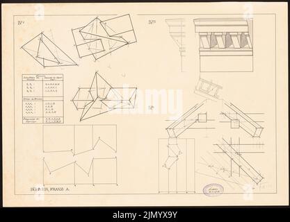 Böhmer Franz (1907-1943), performing geometry (January 16, 1926): Performing geometry. Ink on cardboard, 50.9 x 70.8 cm (including scan edges) Stock Photo