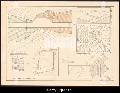 Böhmer Franz (1907-1943), performing geometry (July 20, 1926): Performing geometry. Tusche aqarelles on cardboard, 51.5 x 70.8 cm (including scan edges) Stock Photo
