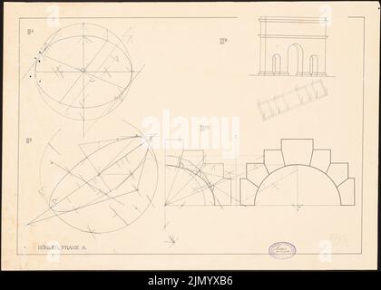Böhmer Franz (1907-1943), performing geometry (16.12.1925): Performing geometry. Ink on cardboard, 50.5 x 70.6 cm (including scan edges) Stock Photo
