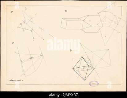 Böhmer Franz (1907-1943), performing geometry (November 27, 1925): Performing geometry. Ink on cardboard, 51.3 x 70.4 cm (including scan edges) Stock Photo