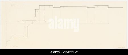 Böhmer Franz (1907-1943), Reich Ministry of Food and Agriculture in Berlin-Mitte (03.12.1938): Ceiling profile in the room of the State Secretary 1: 1. Pencil on transparent, 30.8 x 79.4 cm (including scan edges) Stock Photo